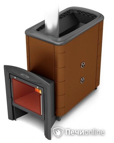 Дровяная печь-каменка TMF Тунгуска XXL 2013 Inox Витра ТО терракота в Брянске